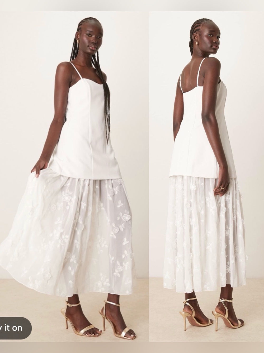 Abercrombie&Fitch Bridal Sheer Appliqué Lace Maxi Dress White , size XL